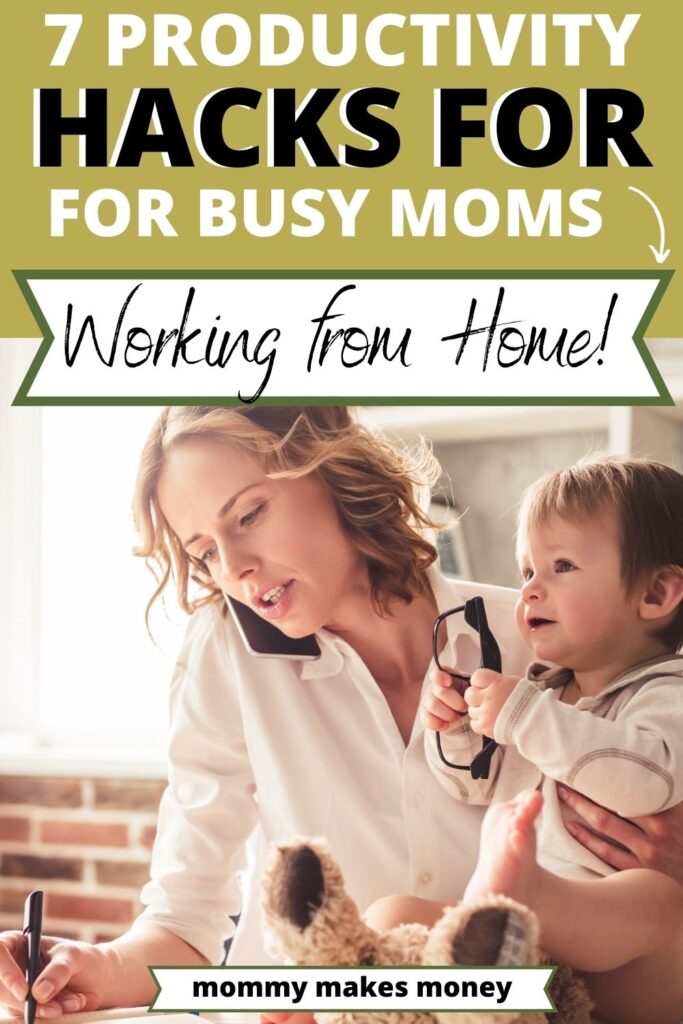 Here you'll find the ultimate list of productivity hacks for work-at-home moms by work-at-home moms in the trenches of beautiful work-at-home-motherhood!