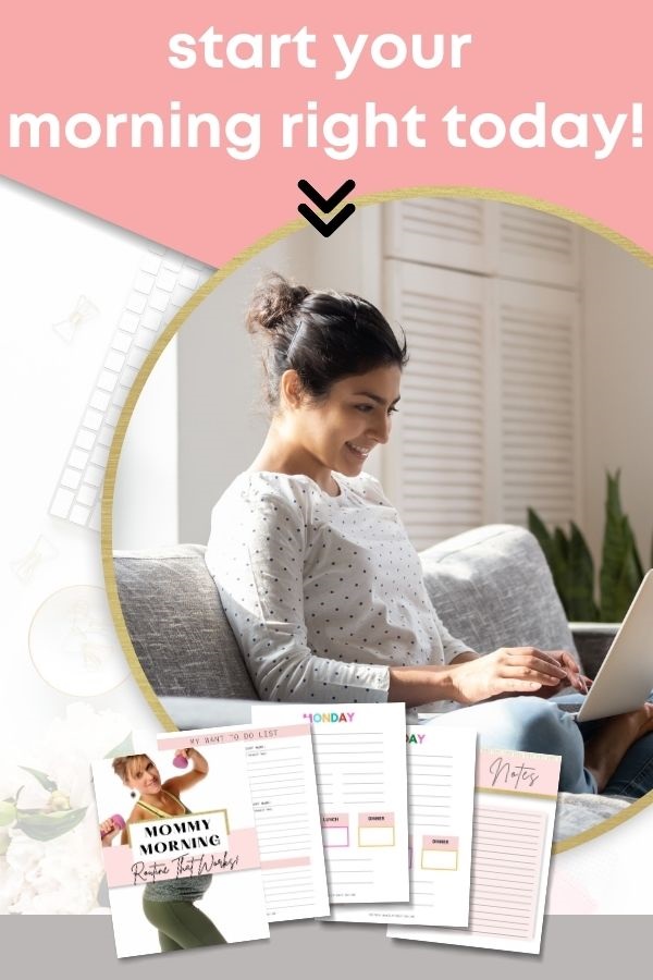 Do you struggle with starting the day smoothly? Here's how to create the perfect mom morning routine checklist as a busy mom so you can be productive every day. Here at Mommy Makes Money Online, we have a lot of amazing tips on how you can plan your perfect mom morning routine. Amazing Self Care Morning Routines For Busy Moms!