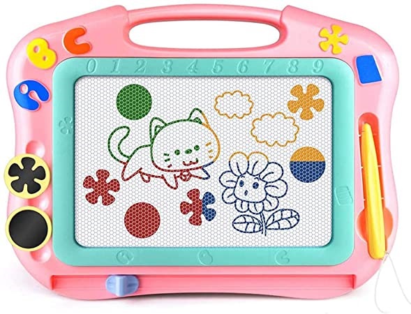 Magnetic doodle board perfect for toddlers traveling on a plane!